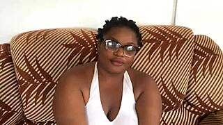 Monster cock drills big tits amateur on casting couch roughly