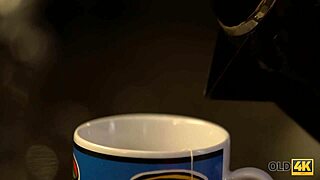 Hey, after sipping tea this girl hooks up with her old husband for some passionate sex on the sofa