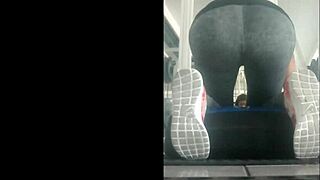 Hey, look at this skinny Mexican teen bent over doggystyle in gym leggings for quick fun.