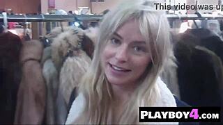 Small tits blonde milf karina marie undresses showing ass in sexy stockings