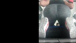 Hey, look at this skinny Mexican teen bent over doggystyle in gym leggings for quick fun.