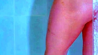 college girls in shower reveal wet pink thong during bathing time