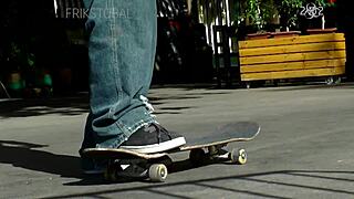 Young Amateur Flashes And Rides Doggystyle In Outdoor Public Close Up