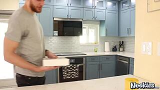 Jizz covers her donut after intense action with skinny 19 year old daisy fox