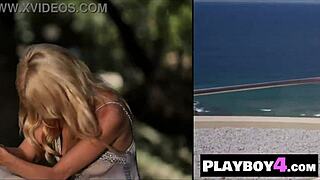 Small tits blonde milf karina marie undresses showing ass in sexy stockings