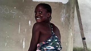 Twerking in clothes then stripping naked for more!