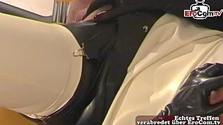 German Bbw Domina In Latex Dominates Fetish Meet With Users!