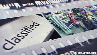 Suggestive Security Guard Punishes The Sexy Shoplifter Allie Addison