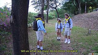 i explore emma anturins pretty wet pussy while camping in cosplay uniform with blowjob and riding