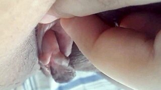 Big clit pulsing in amateur teasing softcore homemade video