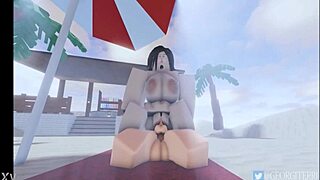 Roblox animation features beach championship scenes.