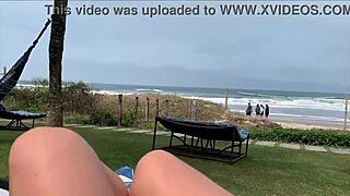 ignore the crowd and tease with your intense cum display outdoors