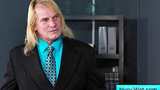 Hey Evan Stone, ready for ebony masseuse Nina White's wet nuru massage with perfect natural big boobs?