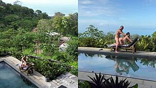 Whoa, check out this real outdoor public sex with juicy wet pussy and facial cumshot everywhere!