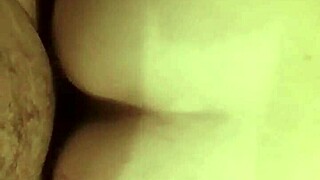 Amateur couple from USA enjoys intense session ending in creampie deep inside her big ass.