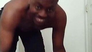 Shaving and masturbating in jeans privately