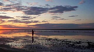 Hey, walking on red sunset of elton salt lake feels amazing