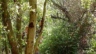 outdoor lesbian fun with licking and boobs 😏