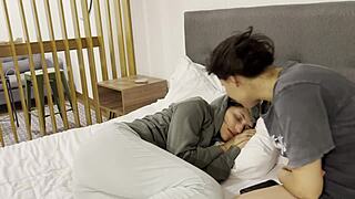 Damn, the nanny fingered my tight wet pussy while my wife works!