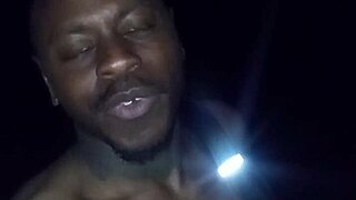 Privately showing my natural tits on a 70 degree weather night and moving towards my woman