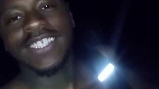 Privately showing my natural tits on a 70 degree weather night and moving towards my woman