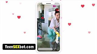 60s Retro Housewife Sexy Cam Show Ends in Quick Fuck