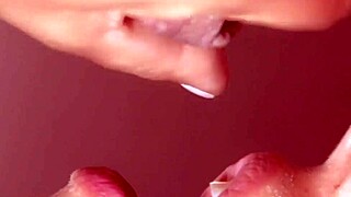 Fucking friend's Japanese girlfriend leads to intense close-up cum in mouth