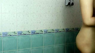 Thai Student Shower Hidden Cam With Skinny Babe Dancing And Solo Play