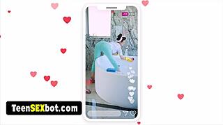 60s Retro Housewife Sexy Cam Show Ends in Quick Fuck