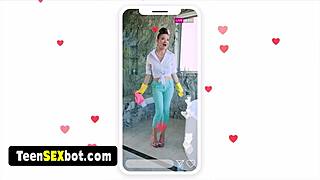 60s Retro Housewife Sexy Cam Show Ends in Quick Fuck