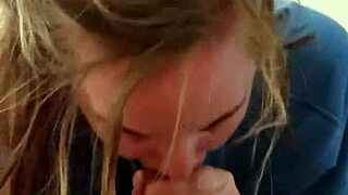 Why Does This Blonde Suck Huge Cock Until Explosive Cumshot?