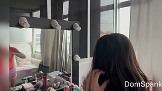 How To Convert A Cute Girl Into A Spanking Model Full Video In Domspank Channel!