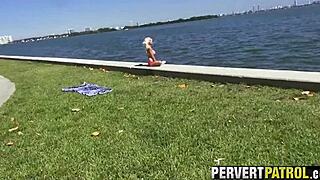 Big tit blonde Kali Kavalli delivers a great outdoor fuck in this amateur reality spy vid