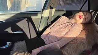 Hey, check out this wild public masturbation session with my future wife squirting outdoors