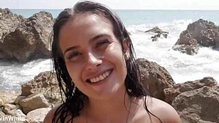 Hey, we had wild public beach sex with bathers watching