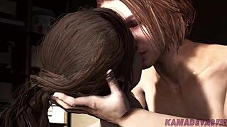 Jill and Claire share intimate lesbian moments