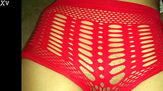 Woman in shorts starts teasing with curly hair and small waist in close-up shots