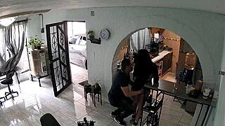 the latina casually flirted with the contractor leading to an unexpected steamy encounter