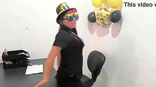 Hot Office Worker Teases With Anal Plug In Hospital Setting Versus Naughty Nurse Desires