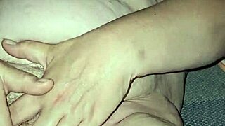 flicking her bean till she cums hard