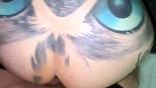 girl with split tongue suggests deepthroat and cum on face fun