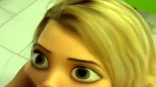 Whoa, real life 18+ teen Elsa from Frozen does Pixar porno with BBC in public bathroom cumshot 😱
