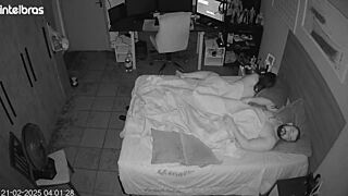 They pretend to forget the camera wildly in the bedroom