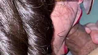 girl with split tongue suggests deepthroat and cum on face fun