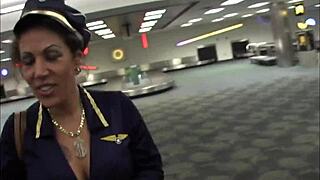 Damn, That Milf Stewardess Gets Totally Wrecked by Huge Black Cock in Hardcore Action!