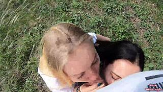 Smoking sluts suck cock and swallow cum eagerly