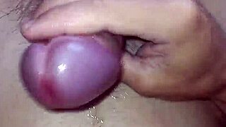 Intense solo masturbation with drooling head convulsions