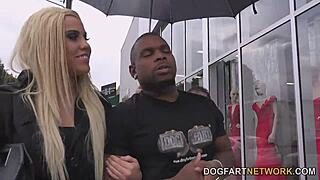 Cuckold watches Brooke Summers take her first big black cock