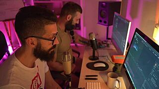 One day in the life of a producer teaching BDSM and domination with masked Latina in latex