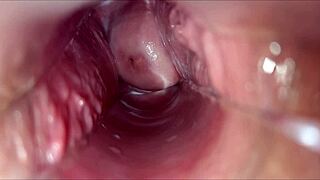Oh yes, that's an intense vaginal orgasm up close with juicy pussy pulsing!